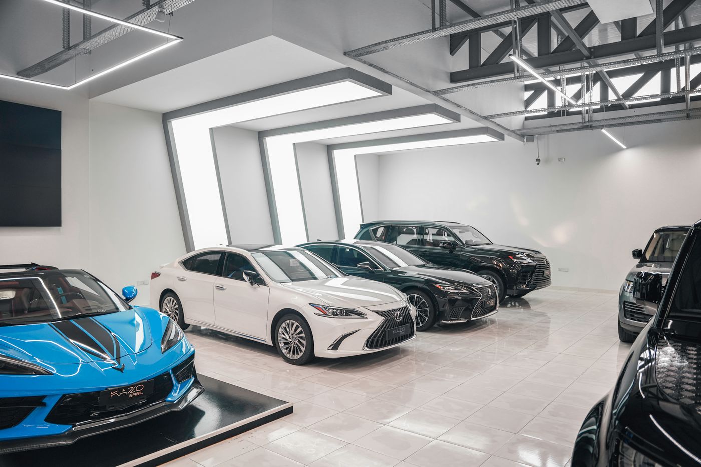 Wego Lanka rental fleet lined up in the showroom
